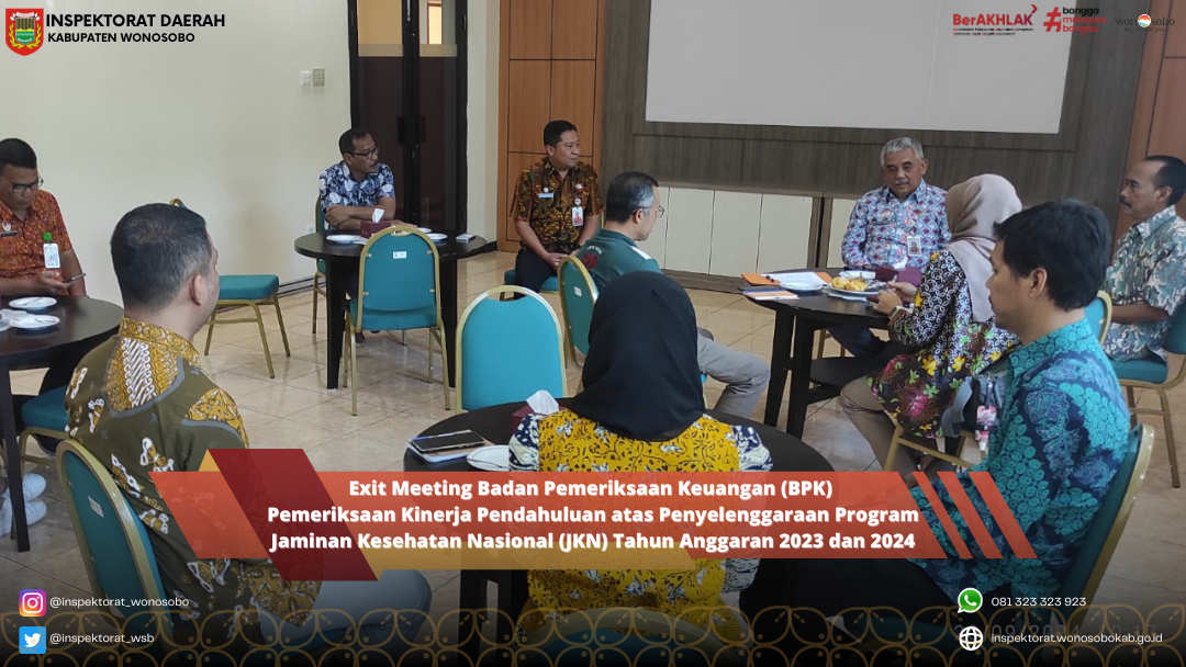 EXIT MEETING BPK RI PERWAKILAN PROVINSI JAWA TENGAH