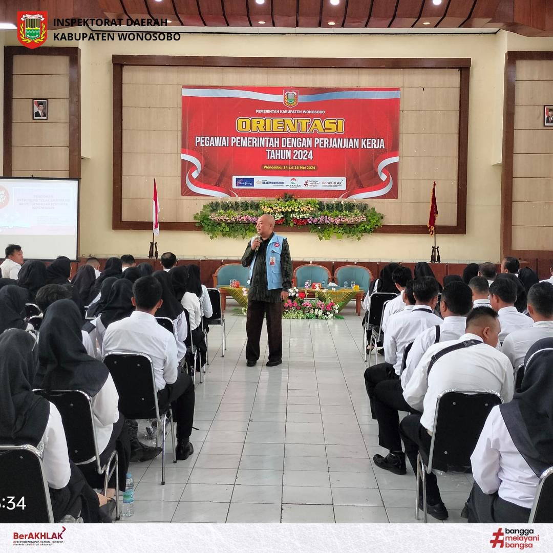 Inspektorat Memberikan Sosialisasi Pendidikan Anti Korupsi pada Orientasi PPPK